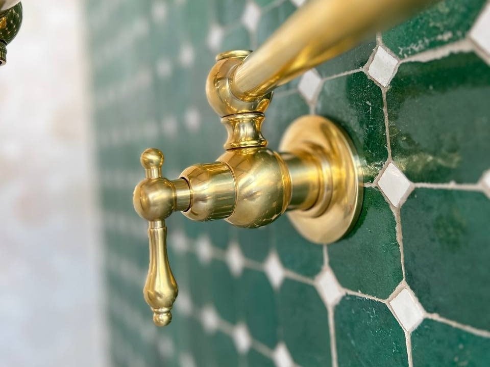 Brass Pot Filler Deck Mount Kitchen Faucet