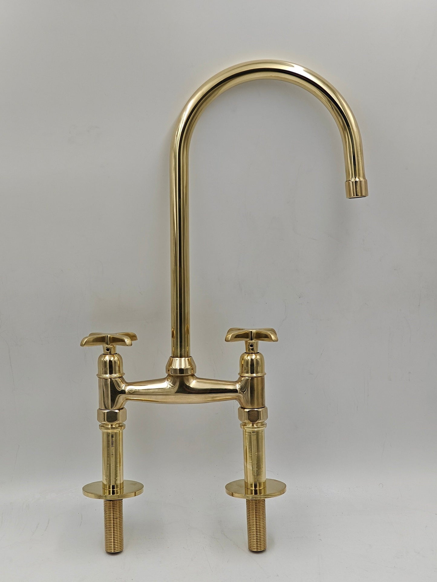 Antique Style Solid Brass Bridge Faucet