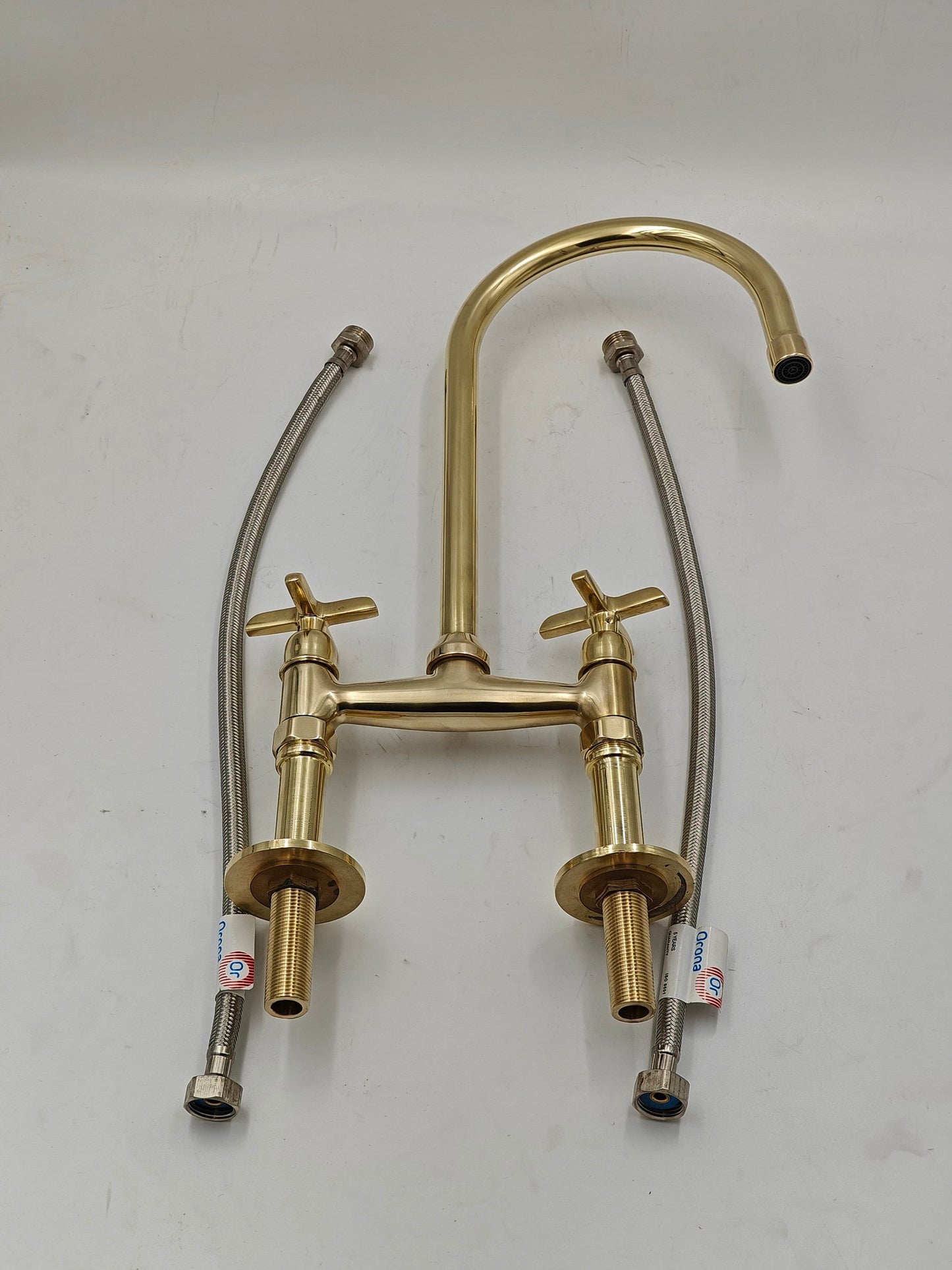 Antique Style Solid Brass Bridge Faucet
