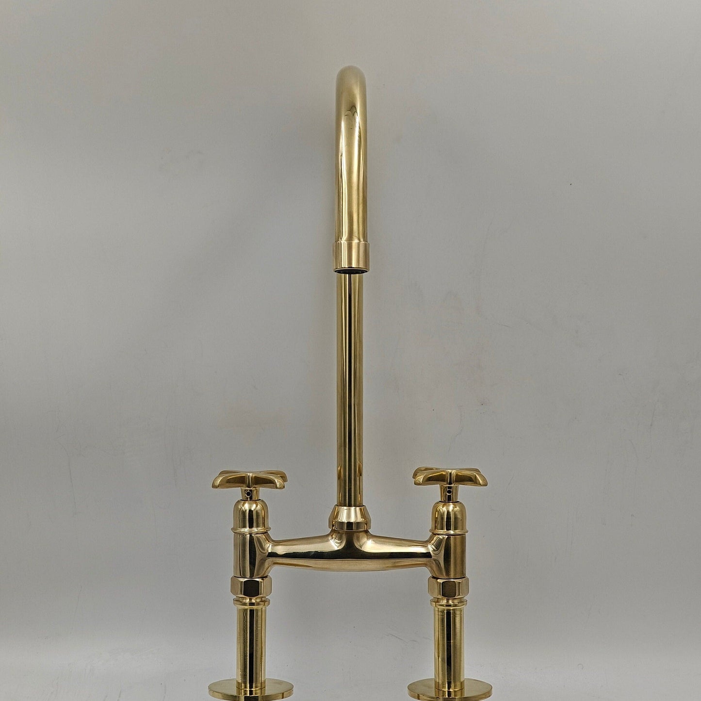 Antique Style Solid Brass Bridge Faucet