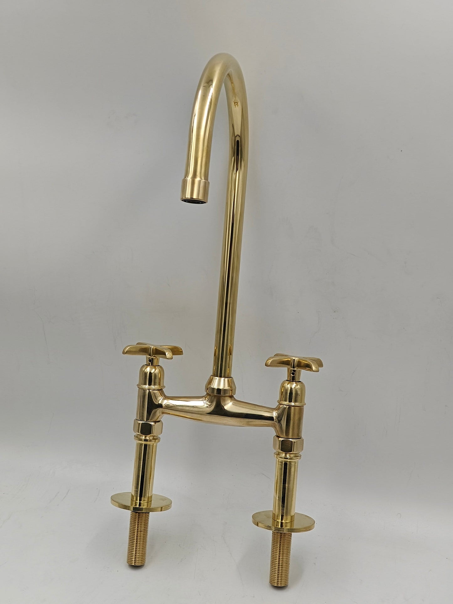 Antique Style Solid Brass Bridge Faucet