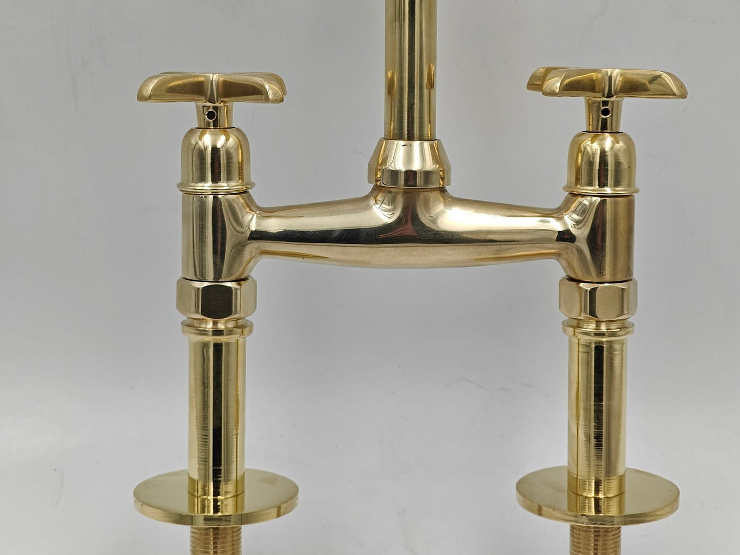 Antique Style Solid Brass Bridge Faucet