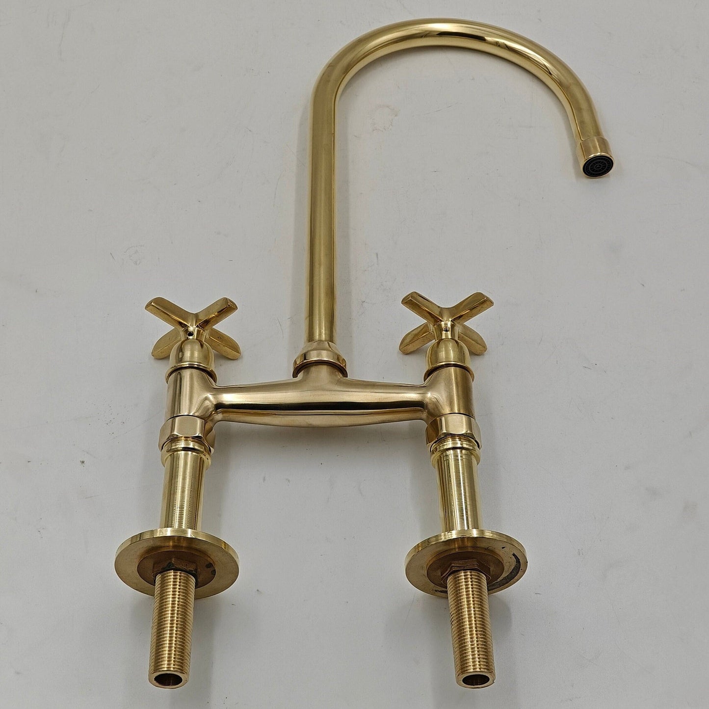 Antique Style Solid Brass Bridge Faucet
