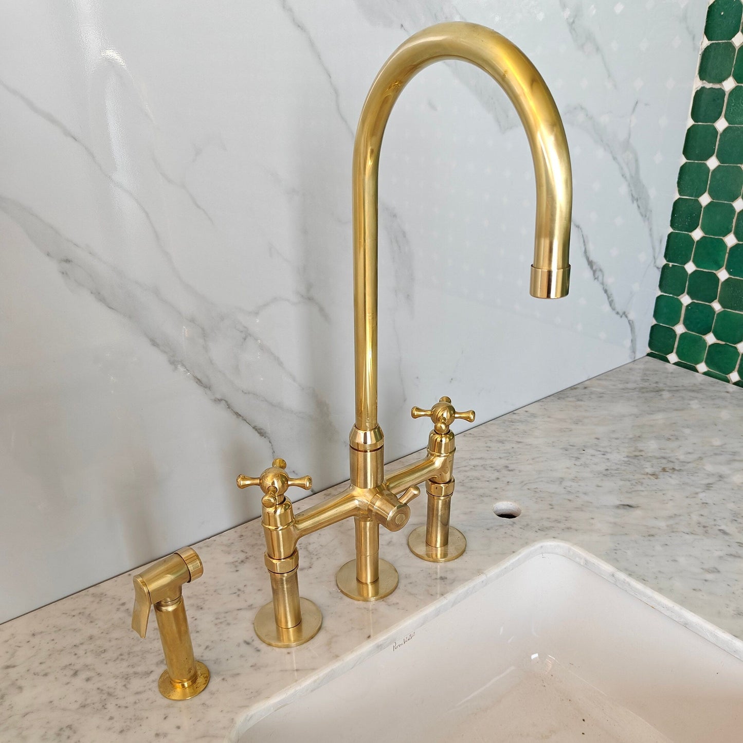 Antique Brass Kitchen Faucets