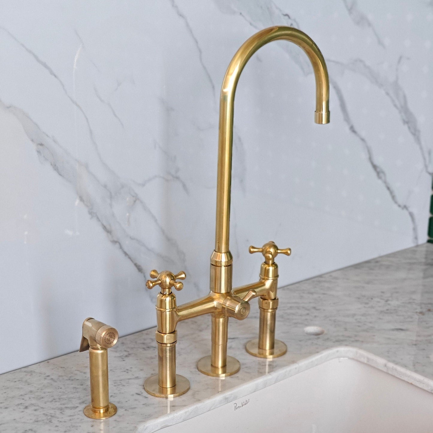 Antique Brass Kitchen Faucets